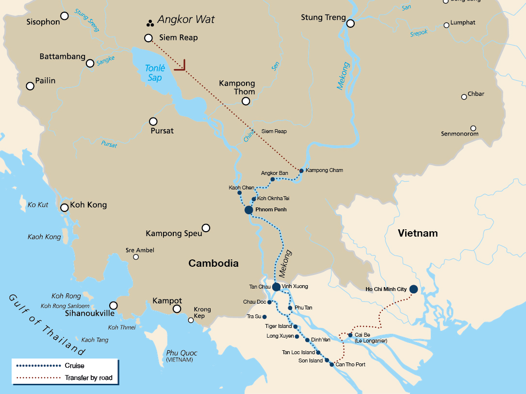 Map - Siem Riep - HCMC